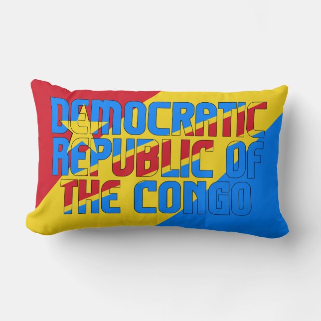Coussin Rectangle Rêver en couleur avec la République Démocratique d (Recto)