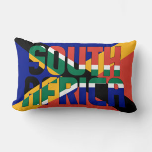Coussin Rectangle Rêver en couleur avec l'Afrique du Sud patriotique