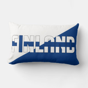 Coussin Rectangle Rêver en couleur avec le drapeau finlandais