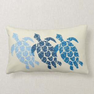 Coussin Rectangle Réversible hawaïen de tortue de mer de Honu