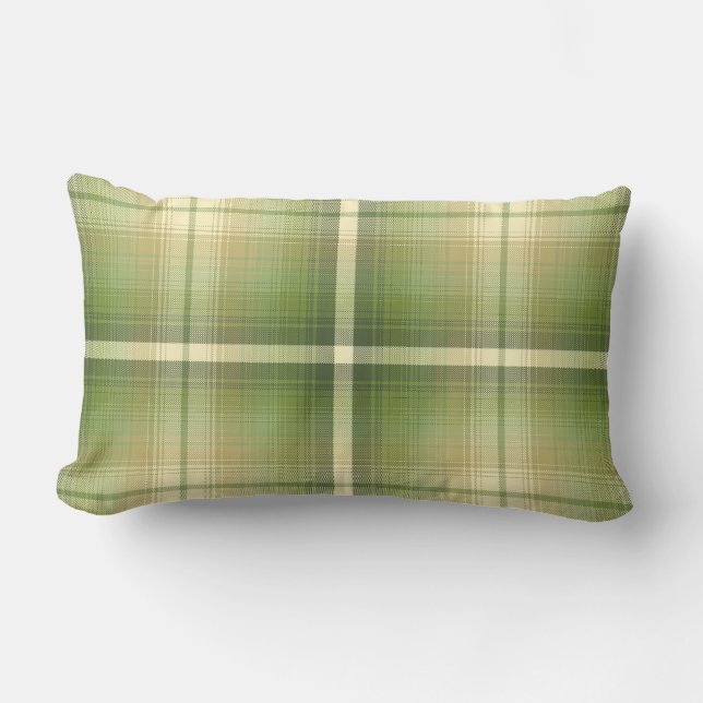 Coussin Rectangle Réversible psychédélique vintage de plaid de (Recto)