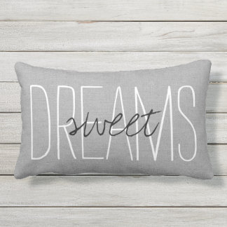 Coussin Rectangle Rêves sucrés gris rustique