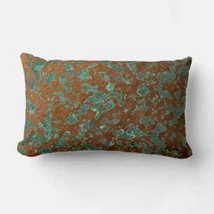 Coussin Rectangle Revêtement en cuivre oxydé Érodé Texture de la pat