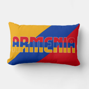 Coussin Rectangle Rêvez en couleur avec le drapeau patriotique armén