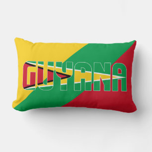 Coussin Rectangle Rêvez en couleur avec le drapeau patriotique guyan