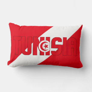 Coussin Rectangle Rêvez en couleur avec le drapeau patriotique tunis