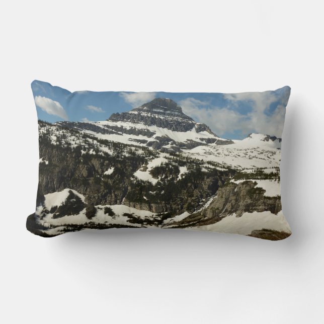 Coussin Rectangle Reynolds Mountain depuis Logan Pass à Glacier Park (Recto)
