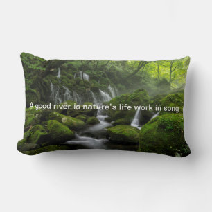 Coussin Rectangle Rivière - Forêt verte - Mix de devis