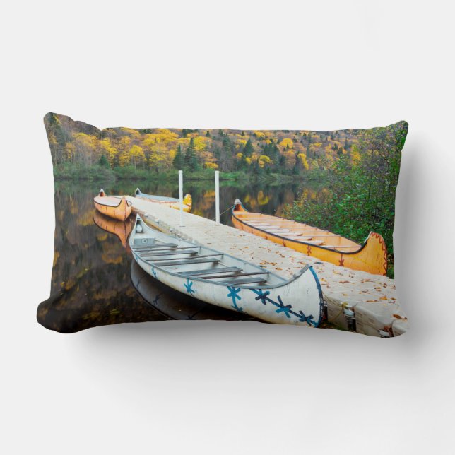 Coussin Rectangle Rivière Jacques-Cartier | Rabaskas Dock (Recto)