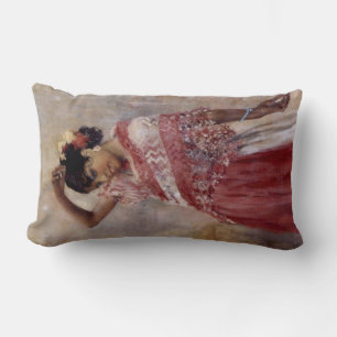 Coussin Rectangle Romani Gypsy Woman Dancing (par Albert Edelfeel)