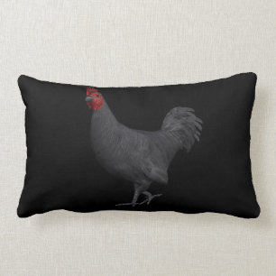 Coussin Rectangle Rooster noir