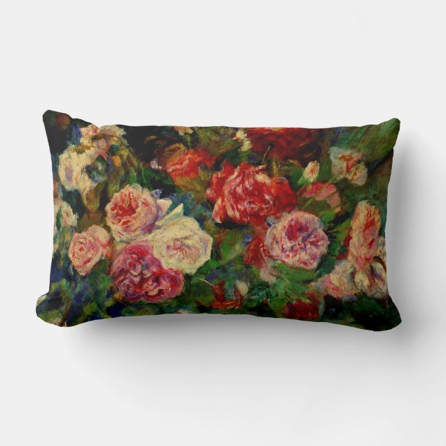Coussin Rectangle Rose, célèbre peinture Renoir, (Recto)