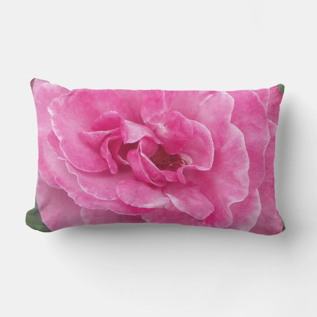Coussin Rectangle Rose de jardin rose (Recto)