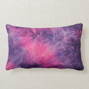 Coussin Rectangle Rose et carreau pourpre de colorant de cravate