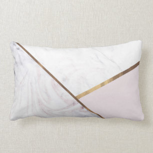 Coussin Rectangle Rose Gold Marbre Tourbillon & Blush Rose Bronze Gl