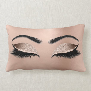 Coussin Rectangle Rose Gold Parties scintillant Browns Glam Makeup L