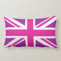 Rose, pourpre et blanc de drapeau d'Union Jack