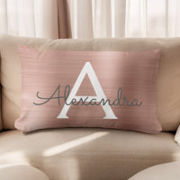Rose Rose Or en acier inoxydable Nom du monogramme