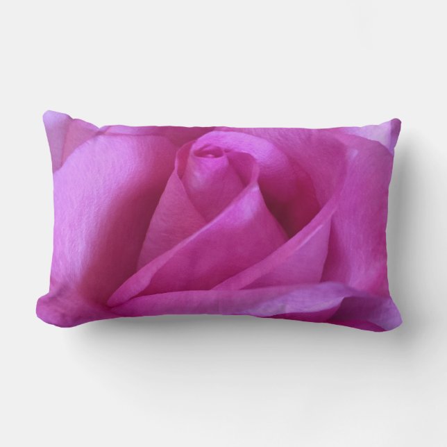 Coussin Rectangle Rose violet rose photo simple moderne audacieux (Recto)