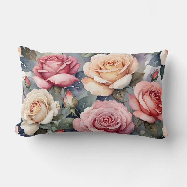 Coussin Rectangle Roses anciennes (Recto)