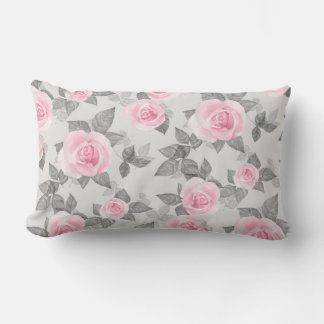 Coussin Rectangle Roses délicats 1