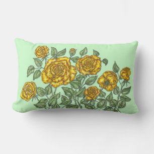 Coussin Rectangle Roses jaunes