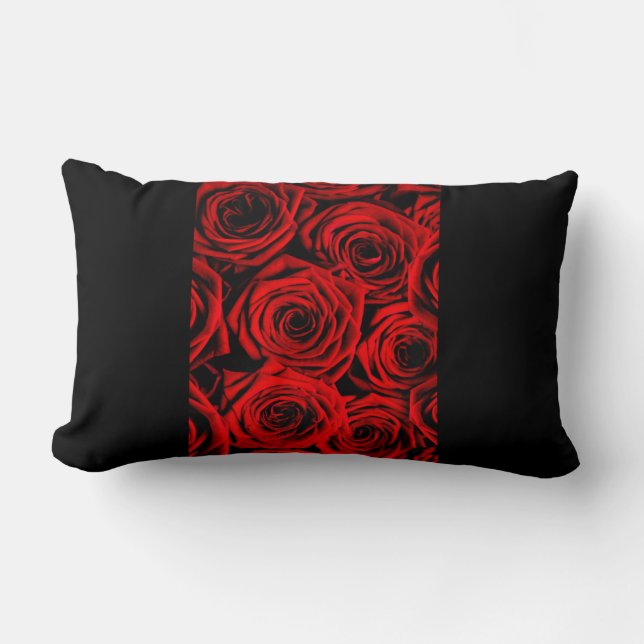 Coussin Rectangle Roses rouges (Recto)