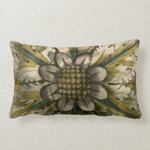 Coussin Rectangle Rosette décorative de Demask sur l'arrière - plan