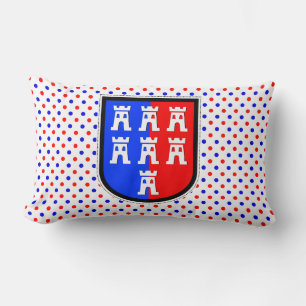 Coussin Rectangle Rouge et Bleu, il faut que ce soit