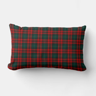 Coussin Rectangle Rouge et Forêt vert Kerr Clan écossais Plaid