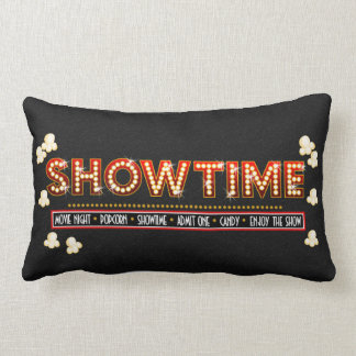 Coussin Rectangle Rouge et or d'oreiller de Showtime de salle de