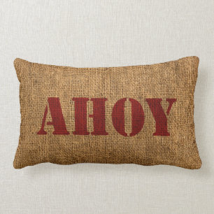 Coussin Rectangle Rouge nautique de mot oh