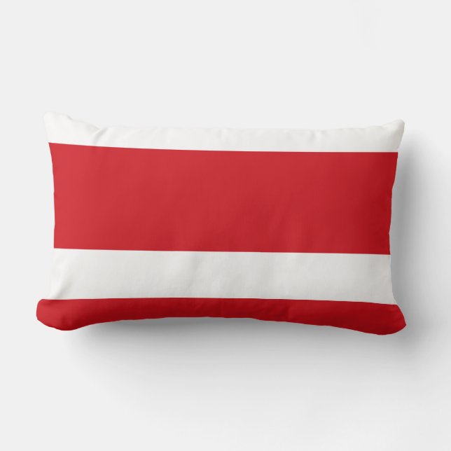 Coussin Rectangle Rouge rayé (Recto)