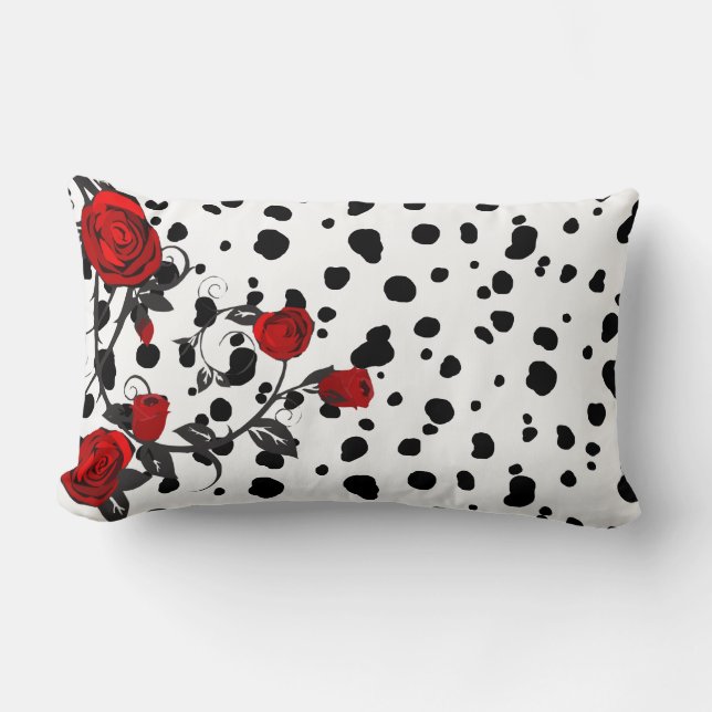 Coussin Rectangle Rouge Roses Vin Dalmatie Imprimer (Recto)