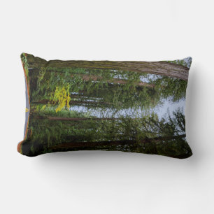 Coussin Rectangle Route directe à travers la forêt de séquoias