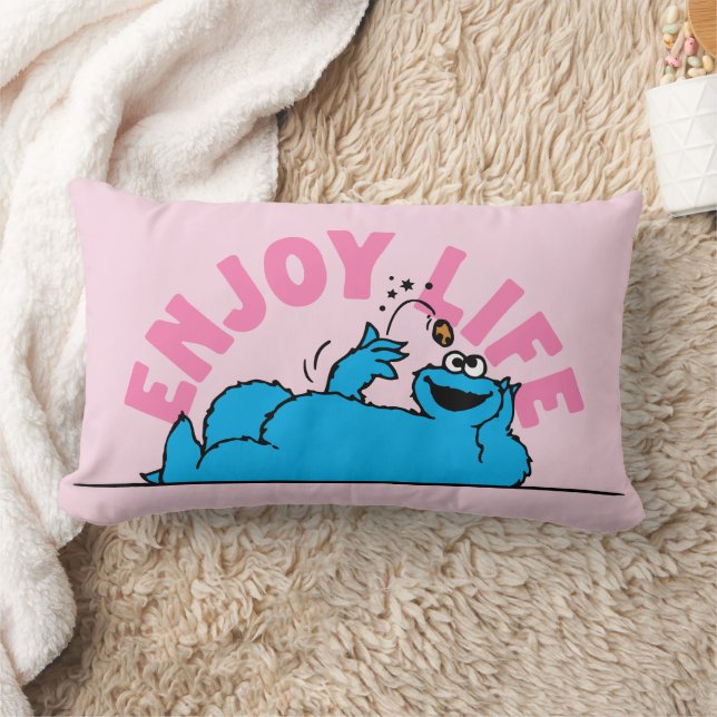 Coussin Rectangle Rue Sésame | Cookies Monster Enjoy Life (Couverture)