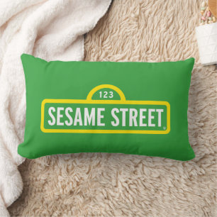 Coussin Rectangle Rue Sésame Logo couleur complète
