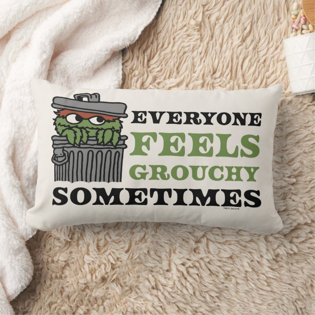 Coussin Rectangle Rue Sésame | Oscar le Grouch se sent Grouch (Couverture)