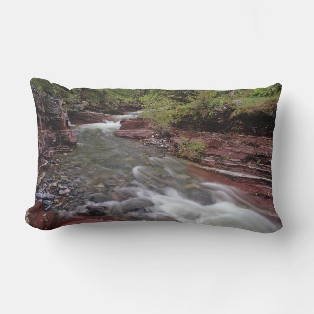 Coussin Rectangle Ruisseau Lost Horse dans le parc national des lacs (Recto)