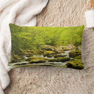 Coussin Rectangle Ruisseau Rugissant au printemps