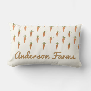 Coussin Rectangle Rustic Garden Decor Carrot Farm Nom de famille