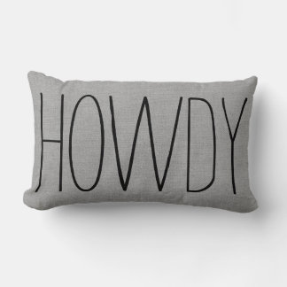 Coussin Rectangle Rustic Grey Howdy