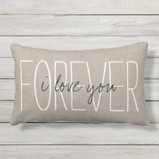 Coussin Rectangle Rustique Chic Je t'aime toujours