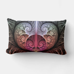 Coussin Rectangle Rythme cardiaque, art fractal surréaliste abstrait