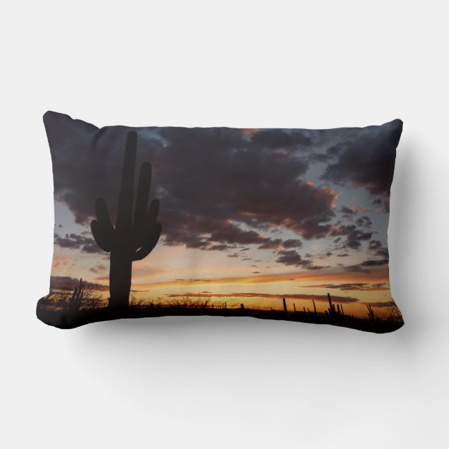 Coussin Rectangle Saguaro Sunset III Arizona Desert Paysage (Recto)