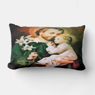 Coussin Rectangle Saint Joseph Guardian de Jésus Jetez l'oreiller