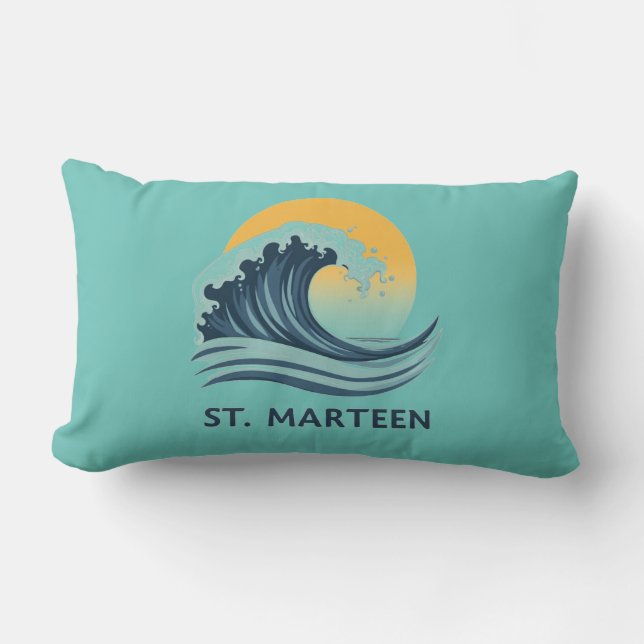 Coussin Rectangle Saint-Martin Vague (Recto)