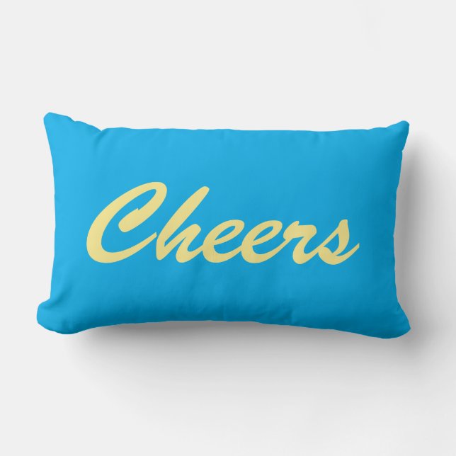 Coussin Rectangle Salutations en bleu (Recto)
