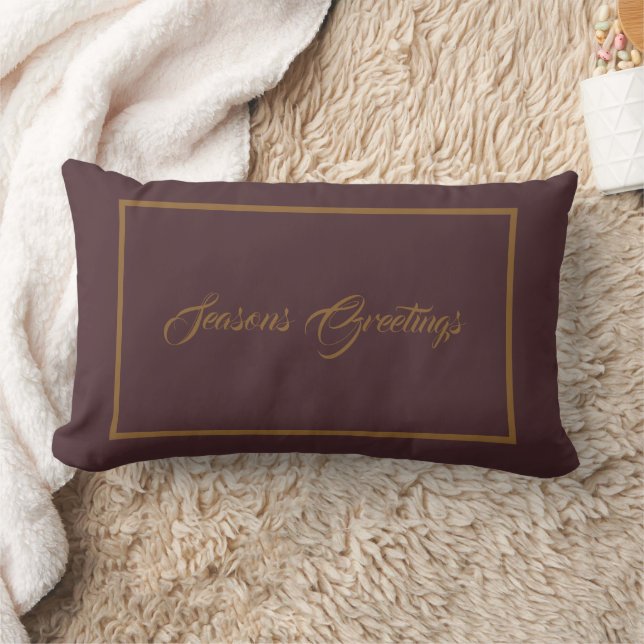 Coussin Rectangle Salutations saisonnières avec des vacances à la fr (Couverture)