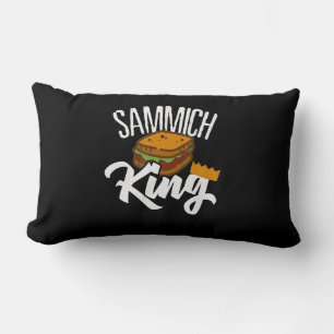 Coussin Rectangle Sandwich King amateur de nourriture cuisine ca